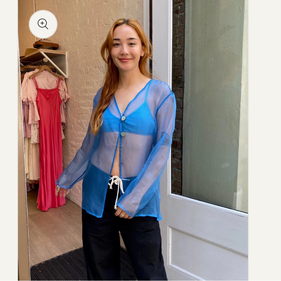 Donni. Organza Split Shirt